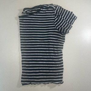 Kohls branded SO Black and white size large striped cropped tee